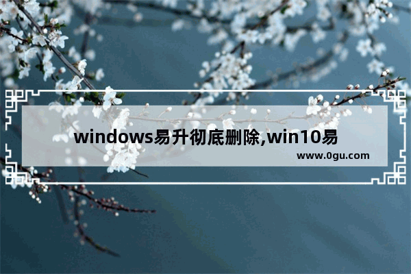 windows易升彻底删除,win10易升怎么卸载