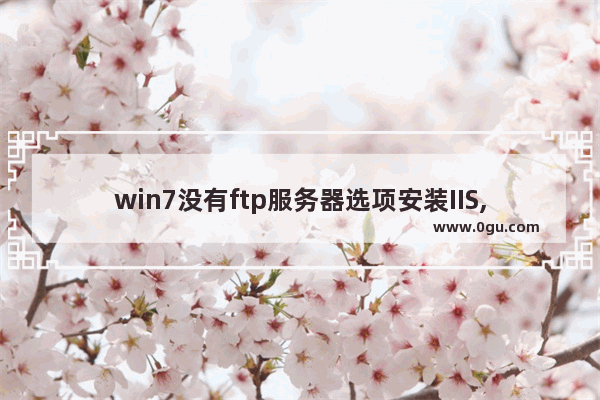 win7没有ftp服务器选项安装IIS,windows7 ftp服务