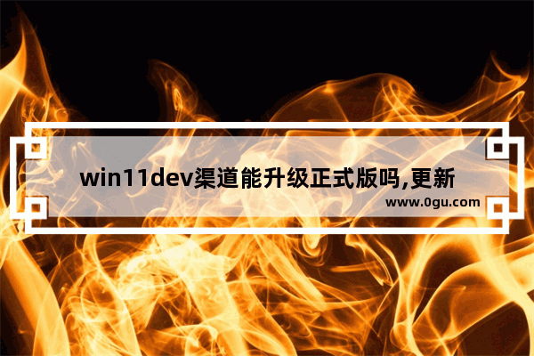 win11dev渠道能升级正式版吗,更新win11选择哪个渠道