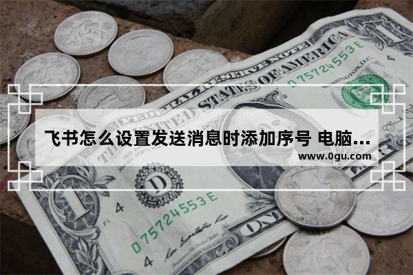 飞书怎么设置发送消息时添加序号 电脑版飞书发送消息时添加序号的方法