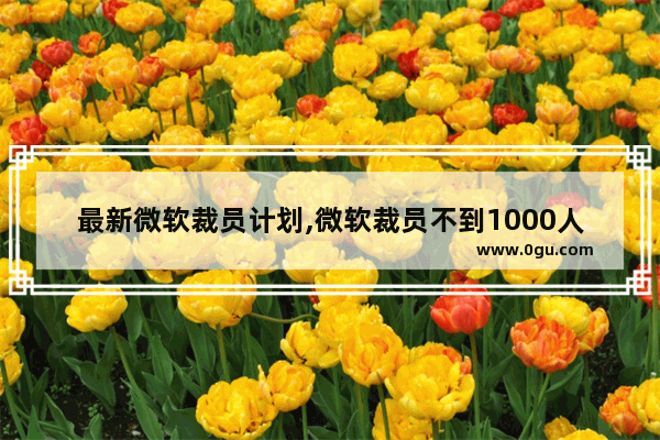 最新微软裁员计划,微软裁员不到1000人