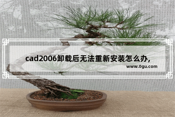 cad2006卸载后无法重新安装怎么办,autocad2006安装失败