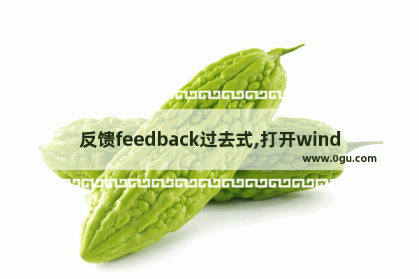 反馈feedback过去式,打开windows feedback