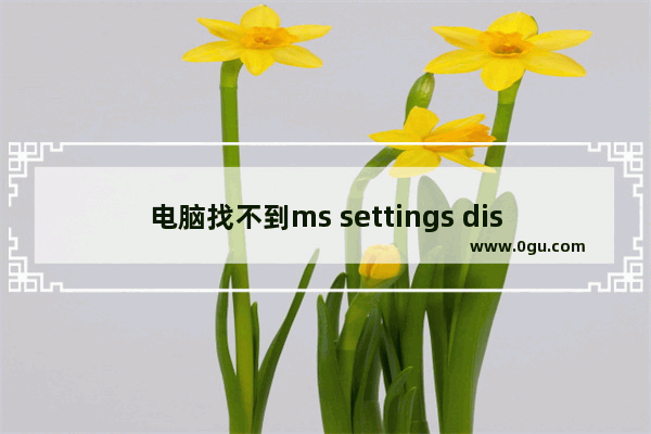 电脑找不到ms settings display,ms settings display安装