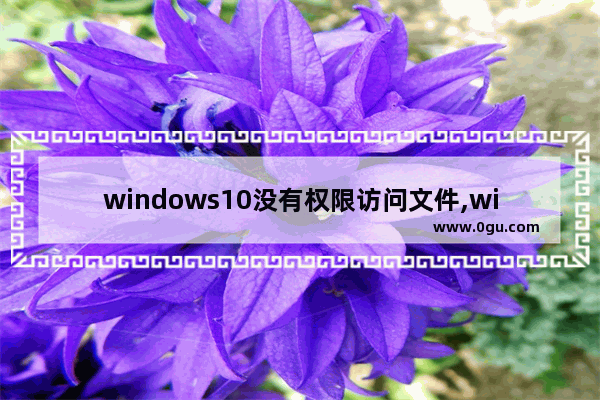 windows10没有权限访问文件,windows10访问文件夹没有权限