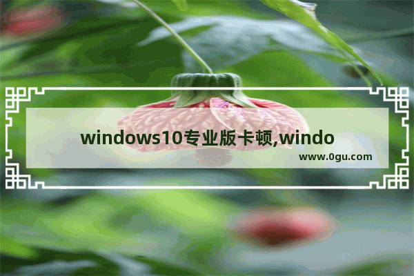 windows10专业版卡顿,window10专业版卡顿怎么办