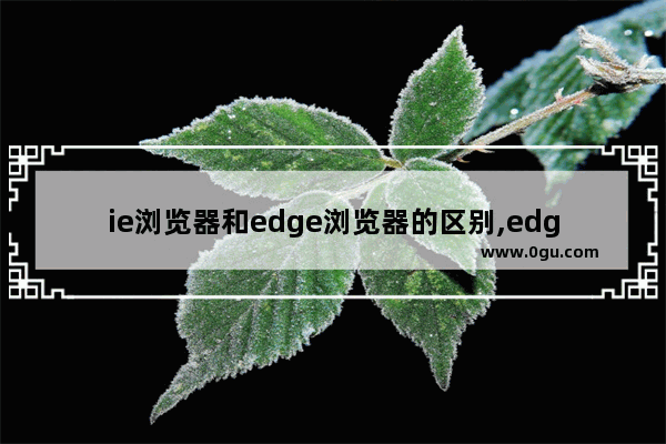 ie浏览器和edge浏览器的区别,edge浏览器与ie浏览器相比新功能