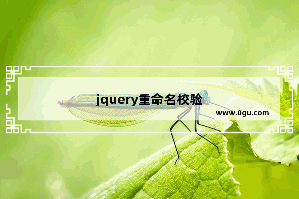 jquery重命名校验