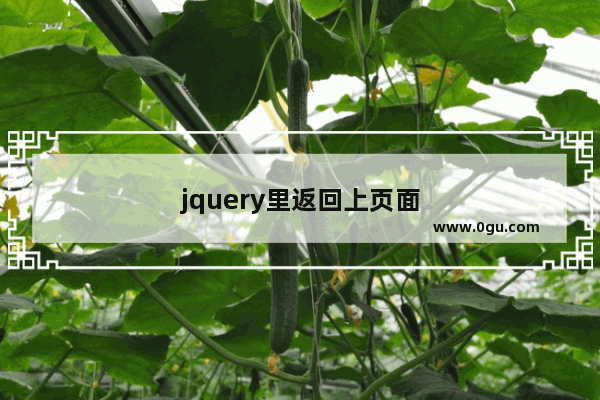 jquery里返回上页面