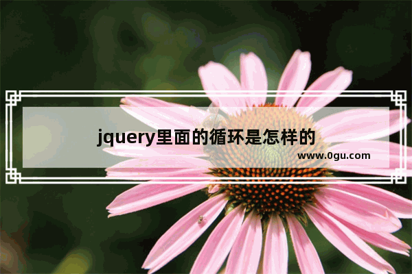 jquery里面的循环是怎样的