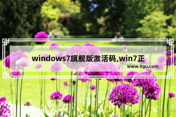 windows7旗舰版激活码,win7正版激活码