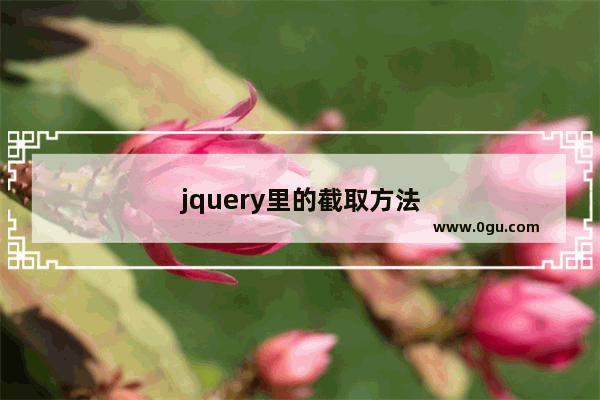 jquery里的截取方法