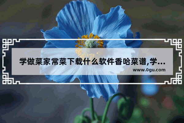 学做菜家常菜下载什么软件香哈菜谱,学做菜的软件哪个好百度知道