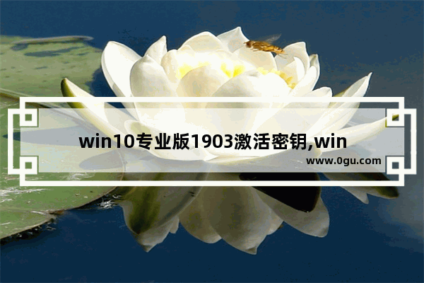 win10专业版1903激活密钥,win10 1709激活