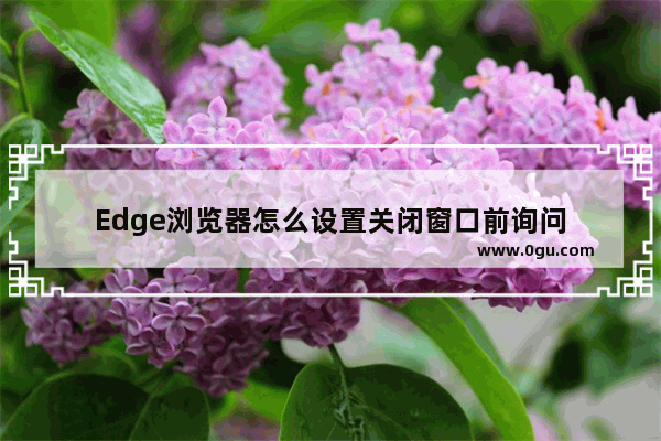 Edge浏览器怎么设置关闭窗口前询问