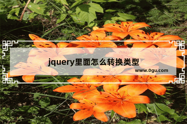 jquery里面怎么转换类型