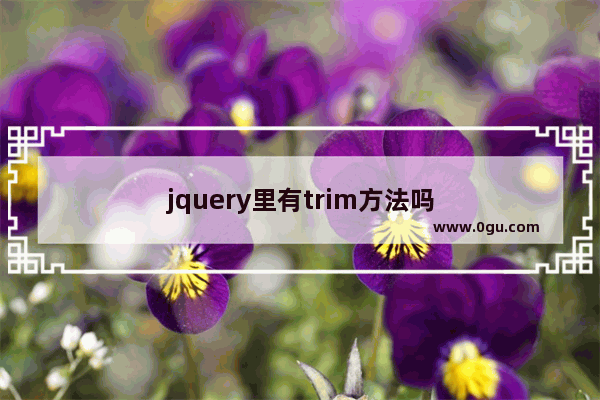 jquery里有trim方法吗