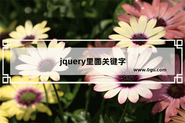 jquery里面关键字