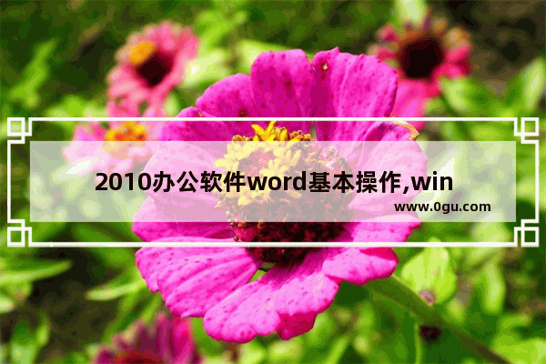 2010办公软件word基本操作,win7电脑办公软件office2007