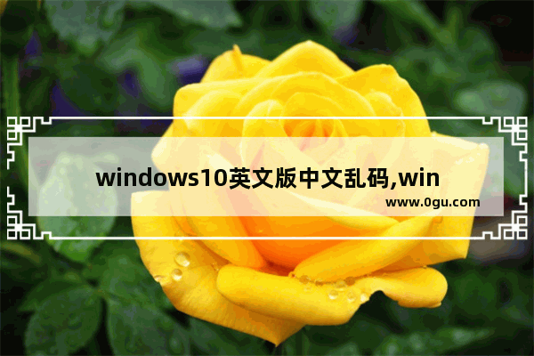 windows10英文版中文乱码,win10电脑出现乱码字体怎么解决