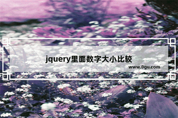 jquery里面数字大小比较