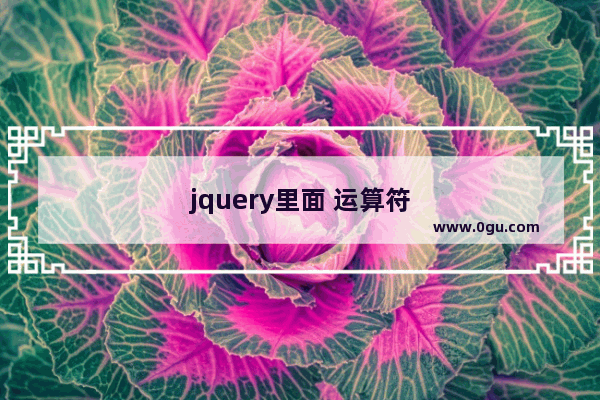 jquery里面 运算符