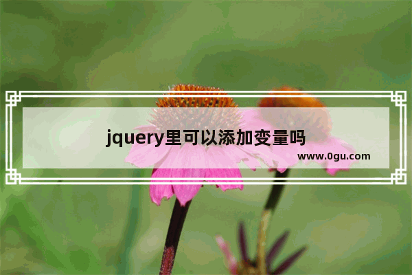 jquery里可以添加变量吗