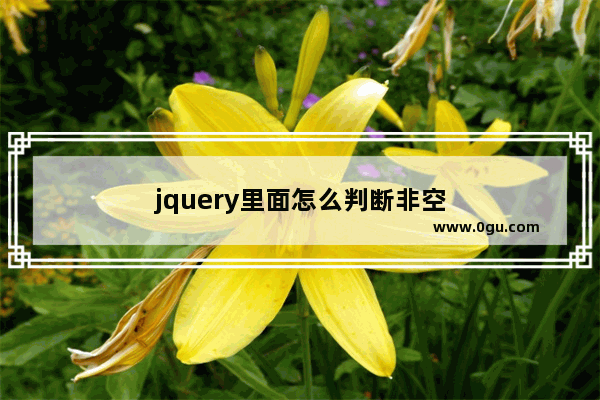 jquery里面怎么判断非空