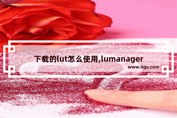 下载的lut怎么使用,lumanager安装