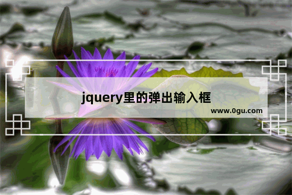 jquery里的弹出输入框