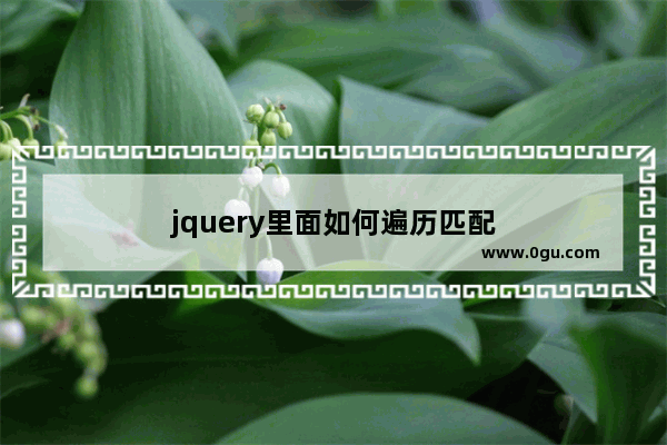 jquery里面如何遍历匹配