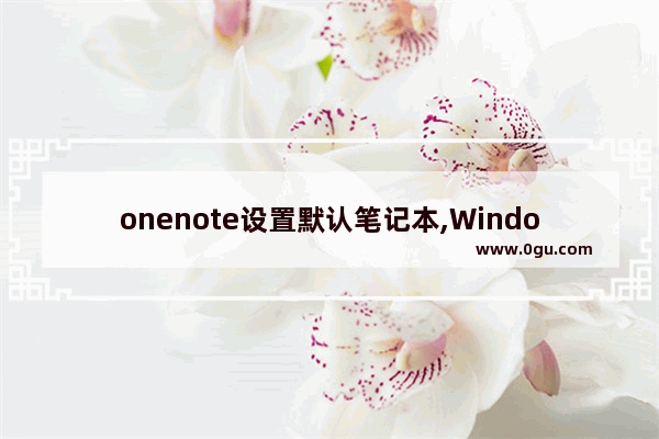 onenote设置默认笔记本,Windows10的onenote