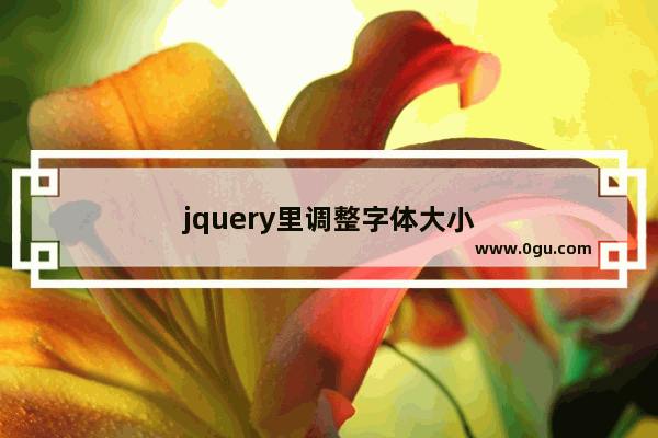 jquery里调整字体大小