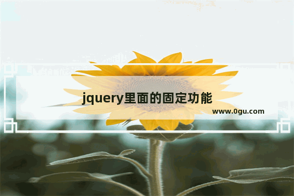 jquery里面的固定功能