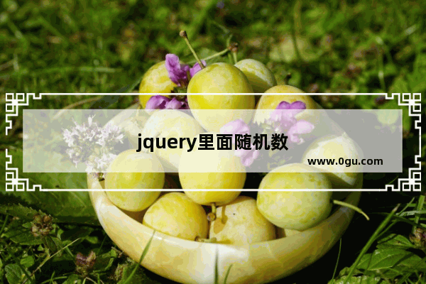 jquery里面随机数