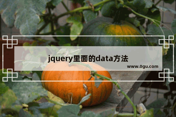 jquery里面的data方法