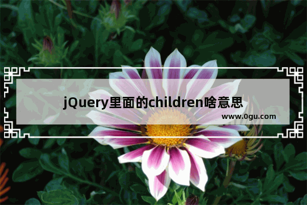 jQuery里面的children啥意思