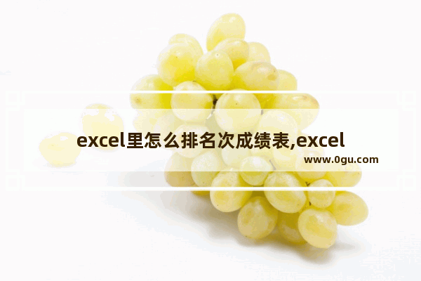 excel里怎么排名次成绩表,excel怎么给成绩单排名次