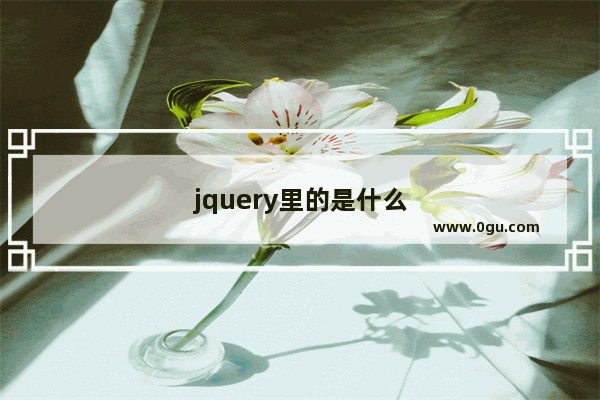 jquery里的是什么