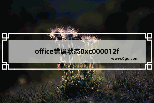 office错误状态0xc000012f,office打不开了错误代码0xc0000142