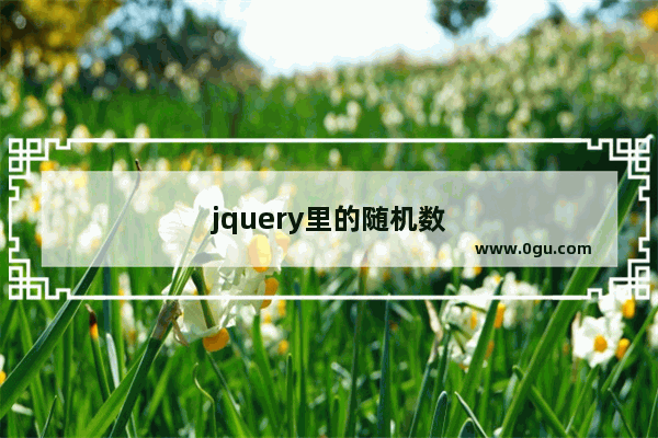 jquery里的随机数