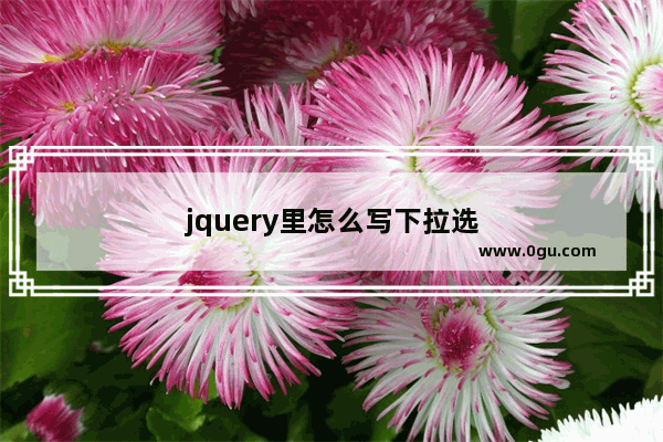 jquery里怎么写下拉选