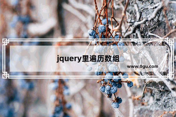 jquery里遍历数组