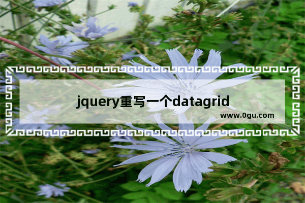 jquery重写一个datagrid