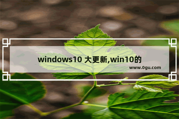 windows10 大更新,win10的windows更新