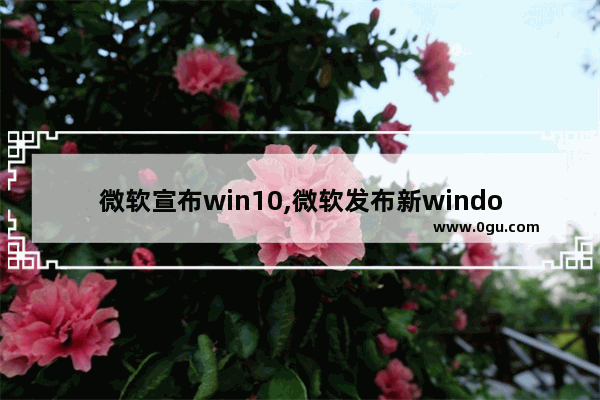 微软宣布win10,微软发布新windows