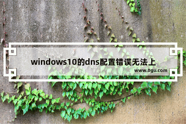 windows10的dns配置错误无法上网怎么办,win10笔记本dns异常上不了网如何解决