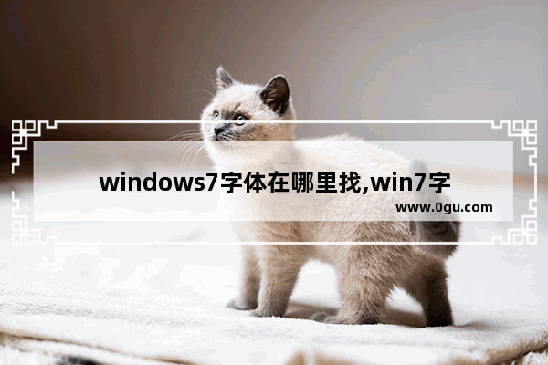 windows7字体在哪里找,win7字体目录在哪