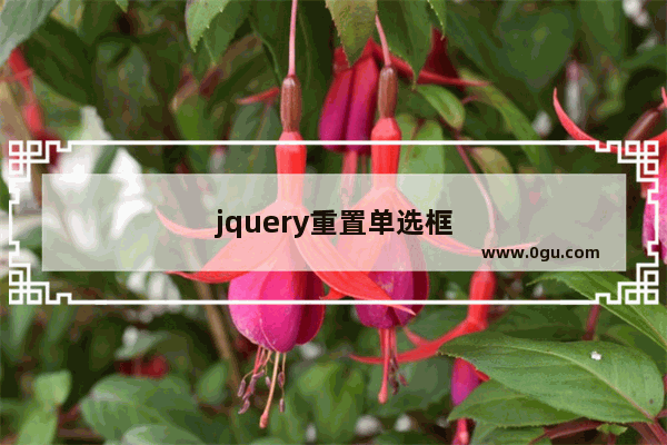 jquery重置单选框