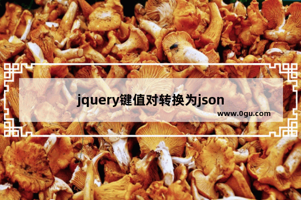 jquery键值对转换为json